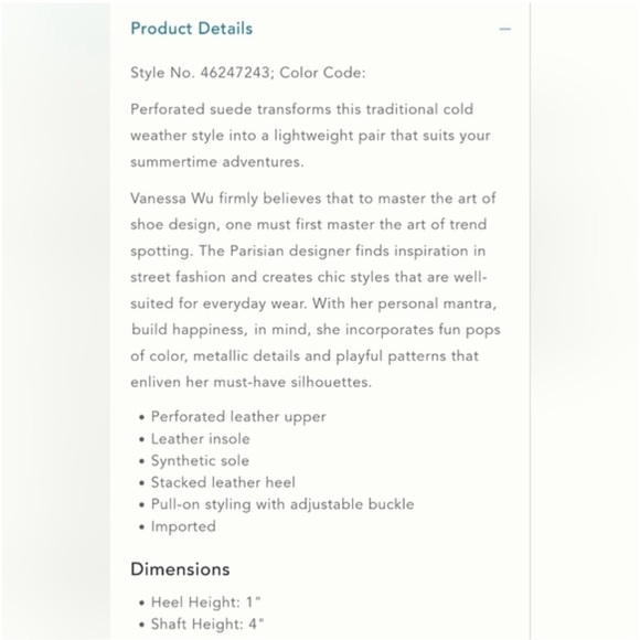 Vanessa Wu Metallic Gold Leather Perforated Ankle Boots - Picture 7 of 7